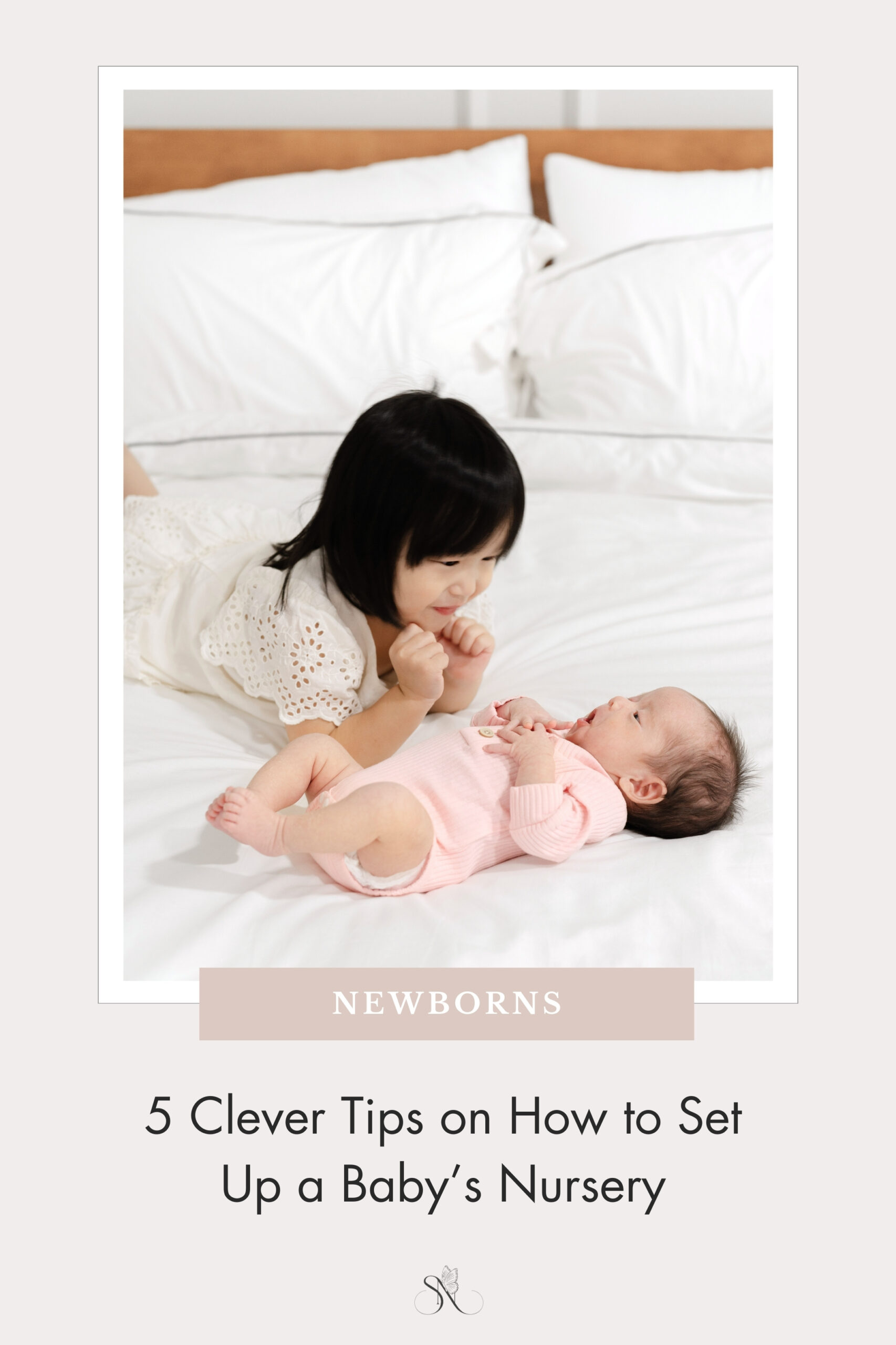 in-home newborn session with toddler sister